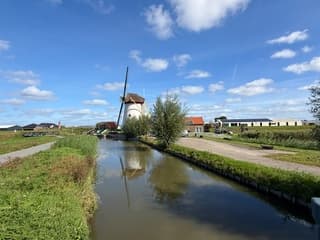 Zon stapelwolken reflectie molen