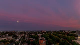 Avondgloed boven Maastricht