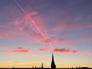 Een kleurrijke ochtend lucht