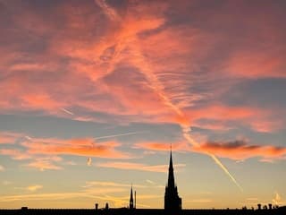 Een prachtige roze ochtend 