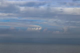 Bewolking boven zee 