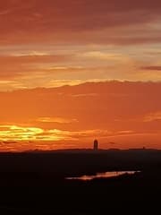 Zonsondergang.