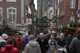 Drukte op de kerstmarkt