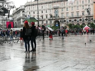 Milaan 15:30.uur 16 graden