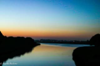 Zonsondergang / lichtwolken 