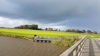 Regen bui in friesland