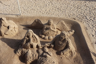 zandsculpturen in Guardamar, Spanje