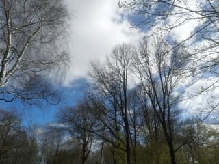 Blauwe lucht en wolken
