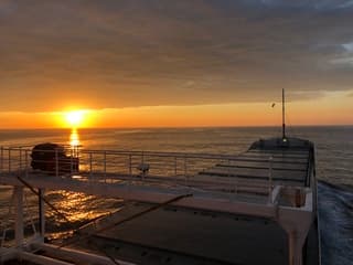 M.V. Robijn varend op de Biskaje