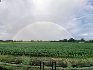Dubbele regenboog in Loosbroek (NB)