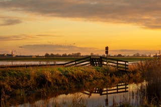 Rustige zonsondergang in Leeuwarden