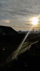 Bijzon (zon halo) boven Nieuw-Dordrecht, Drenthe