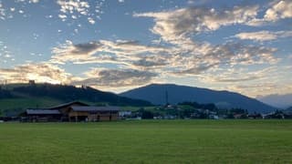 Zonsondergang in Altenmarkt im Pongau Oostenrijk.