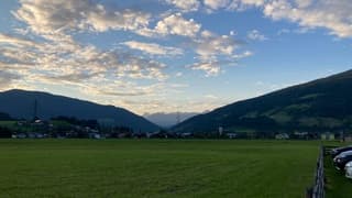 Sundown in Altenmarkt in Oostenrijk 