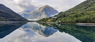 Vanmorgen nog droog en rustig in de Franse Alpen