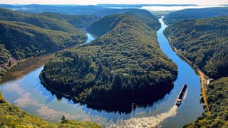 Prachtig uitzicht Saarschliefe Duitsland