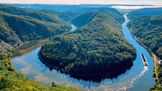 Prachtig uitzicht Saarschliefe Duitsland