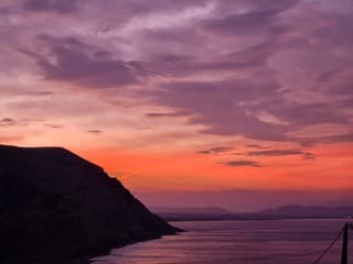 Zonsopkomst Agia Galini Kreta. Geen regen.