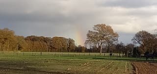Regenboog aan de grond
