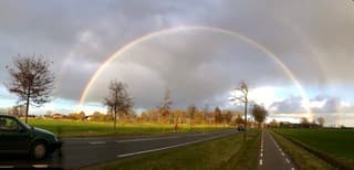 Dubbele regenboog bij Raalte