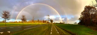 Dubbele regenboog bij Raalte