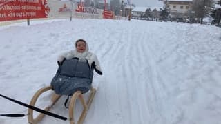 Sleetjeglijden met kleinkind