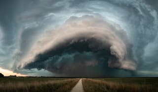Agressieve shelfcloud bij Twist