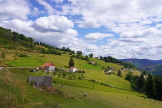 Zon en wolken in de Vogezen