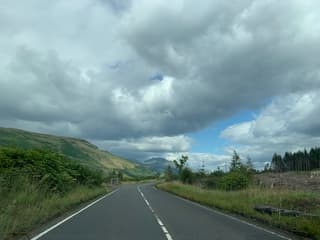 Dreigende lucht vlakbij Killin 