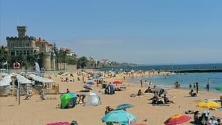 Strand van Estoril vanmiddag 