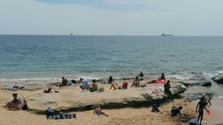 Strand van Estoril vanmiddag 