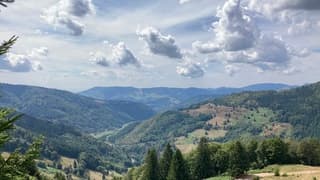 Bergland in het zwarte woud.