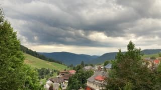 Onweersbuien boven het zwarte Woud.