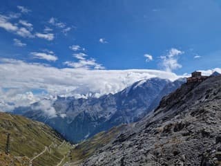 Uitzicht vanaf de Stelviopas op 2758 meter
