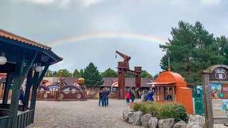Regenboog in Attractiepark Slagharen