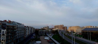 Zonsopkomst Oostende België uit het hotel 4 hoog