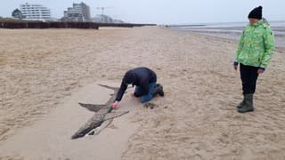 Strandvertier op eerste kerstdag