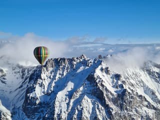 Ballonvaren boven de Alpen