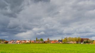 Zon en wolken wisselden elkaar af