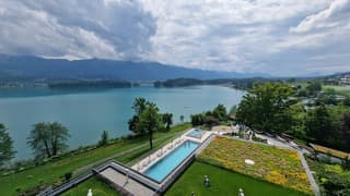 Onweersneiging op de Faakersee Karinthie Oostenrijk