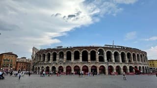 Verona, Italië: de bewolking komt het noorden van Italië verder in