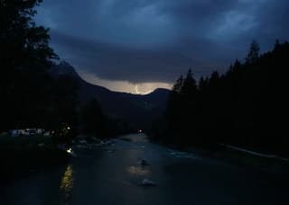 Onweer en regen in Oostenrijk