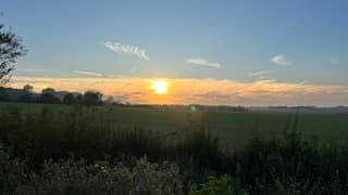 Zonsondergang in Noord Frankrijk.