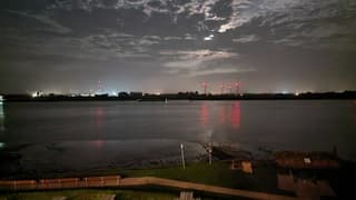 Avondsfeer in Jemgum, Duitsland