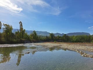 Beetje sluierbewolking in de Drome, Frankrijk 