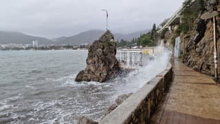 Een stormachtige dag in Budva