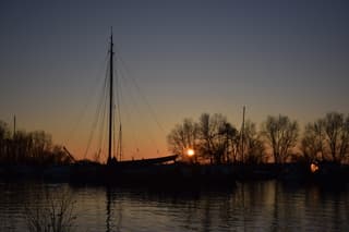 zonsondergang bij alkmaardermeer