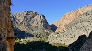 Landschap van Caminito del Rey vanmiddag 