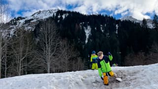 Zon en wolken in Oostenrijk. 