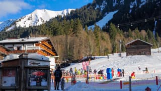 Heerlijk weer voor de wintersporters in Oostenrijk. 